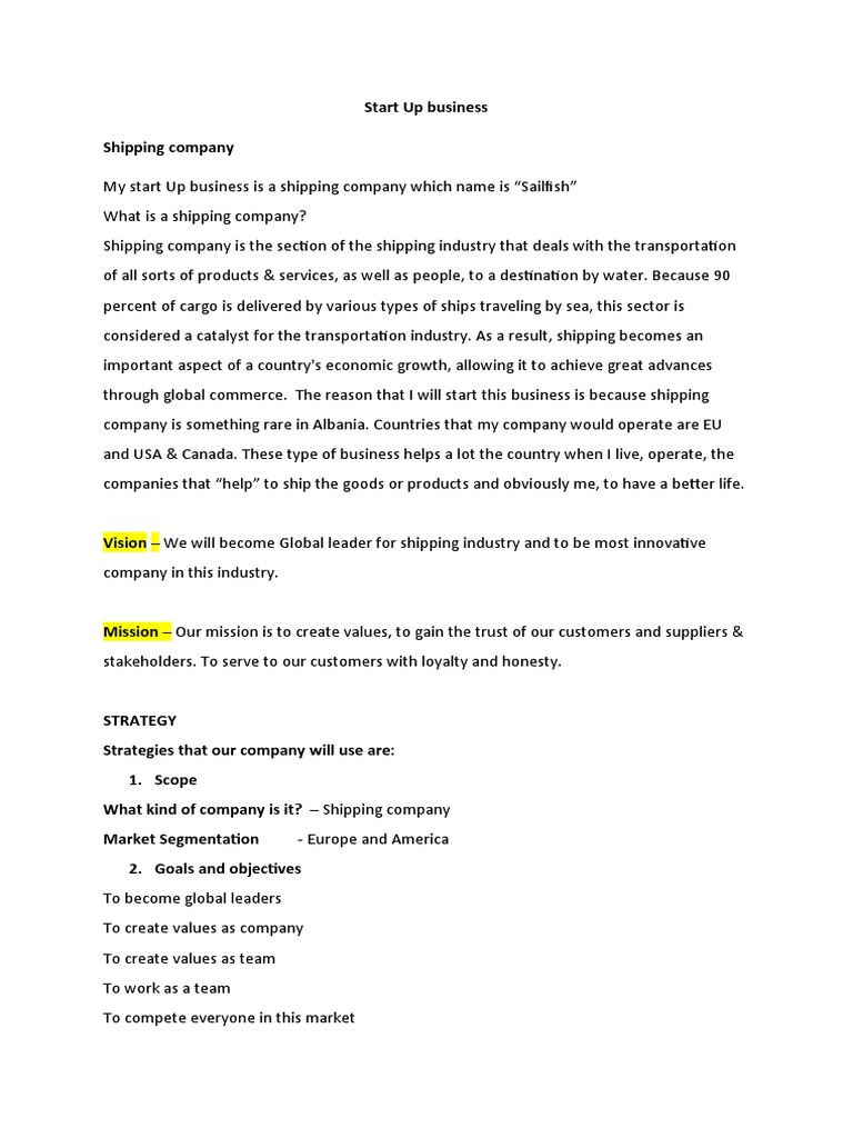 Start Up Business Project Pdf Enterprise Resource Planning