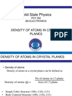 Atomic Density of SC, BCC, FCC