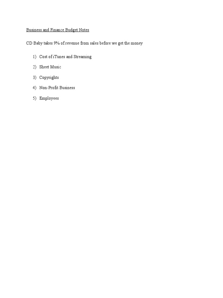 Business Finance Budget Overview | PDF | Business