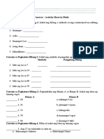 Activity Sheet Math Week 5