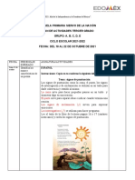 Planificación 3° Grado Del 18 Al 22 de Octubre