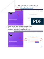 Proses Input Data Di HRIS System Vadhana International