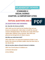 Standard 4 Social Science Chapter: 12 Important Cities: Textual Questions and Answer