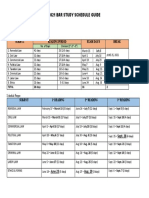 2021 Bar Study Schedule Guide: Subject Reading Period Exam Day/S Break