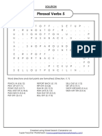 Wordsearch Answers - Phrasal Verbs 5