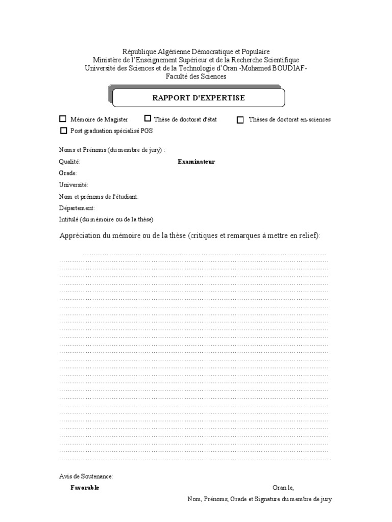 Modele de Rapport D_expertise
