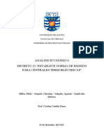 Análisis Económico Decreto 13 "Establece Norma de Emisión para Centrales Termoeléctricas"