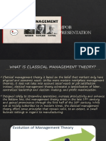 Classical Management Theory: Centralized Structure and Labor Specialization