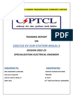 220/132 KV Sub-Station Bhilai-3: Training Report ON