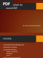 Introduction To Autocad: By: Engr. Emmanuel Manigos