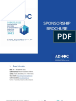 Sponsorship Brochure - ADHOC 2022