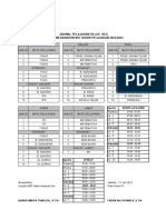 Jadwal Pelajaran 2022-2023