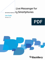 Windows Live Messenger For Blackberry Smartphones: User Guide