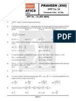 Maximum Time: 40 Min. DPP No.: 34 (JEE-MAIN)