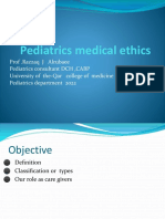 Pediatrics Medical Ethics