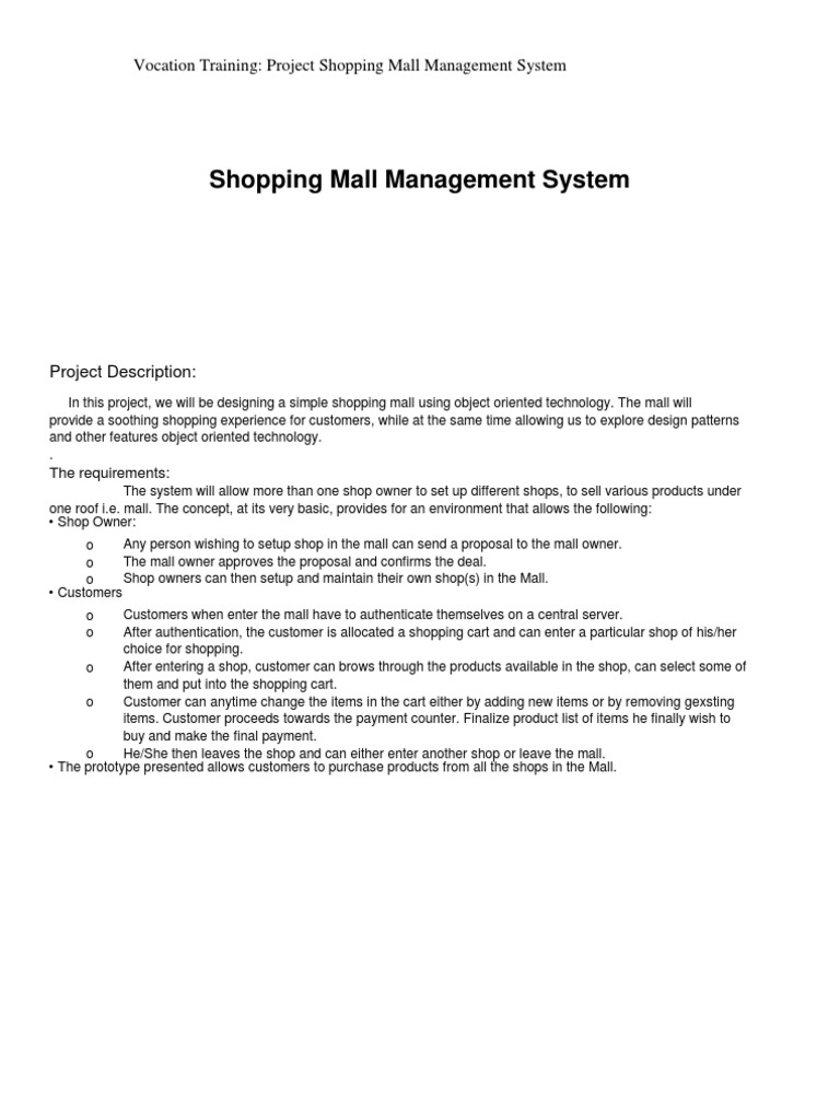 Online Shopping Mall Case Study Pdf Retail Use Case