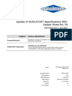 Update of QUALICOAT Specifications 2021 Update Sheet No. 03: Subject: Various Adjustments