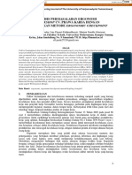 Analisis Permasalahan Ergonomi Di Workshop Cv. Prawa Karsa Dengan Menggunakan Metode Ergonomic Checkpoint