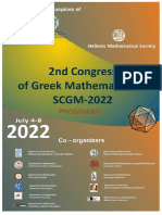 Second Congress of Greek Mathematicians Scientific Programme