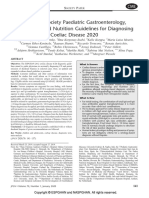 European Society Paediatric Gastroenterology, Hepatology and Nutrition Guidelines For Diagnosing Coeliac Disease 2020
