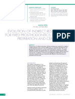 Evolution of Indirect Restorations For Fixed Prosthodontics: Planning, Preparation and Cementation