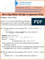 Best Algorithms Design Assignment Help