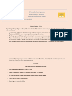 Atividade Complento de Módulo Ingles 2.º Bi 2022