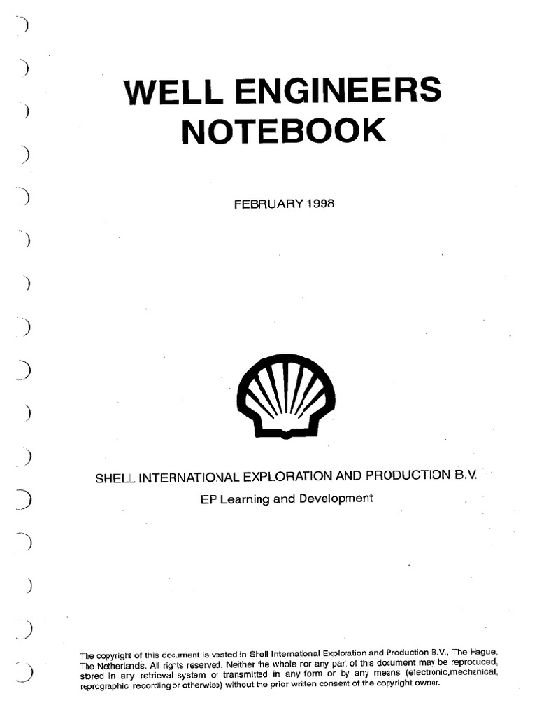 Well Engineers Notebook | PDF