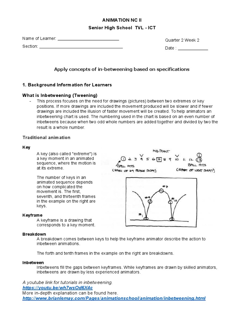 Intro to Inbetweening Techniques | PDF | Animation | Learning