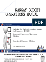 The Barangay Budget Operations Manual: Republic of The Philippines Department of Budget and Management