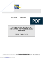 Single Phase Relay and Miniature Circuit Breakers Test Set MOD. T1000 PLUS