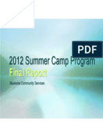 Summer Camp Program Report