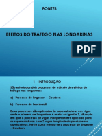 Cálculo dos efeitos do tráfego nas longarinas de pontes usando o processo de Engesser-Courbon