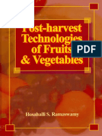 Post-Harvest Technologies For Fruits and Vegetables - Class Notes