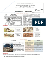 Avaliação de História - 4 Ano