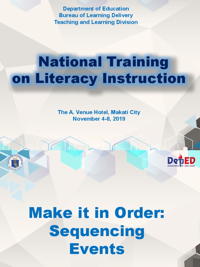 Sequencing Events in Literacy Training | PDF | Literacy | Teaching