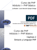 Sintaxis y Lenguaje PHP