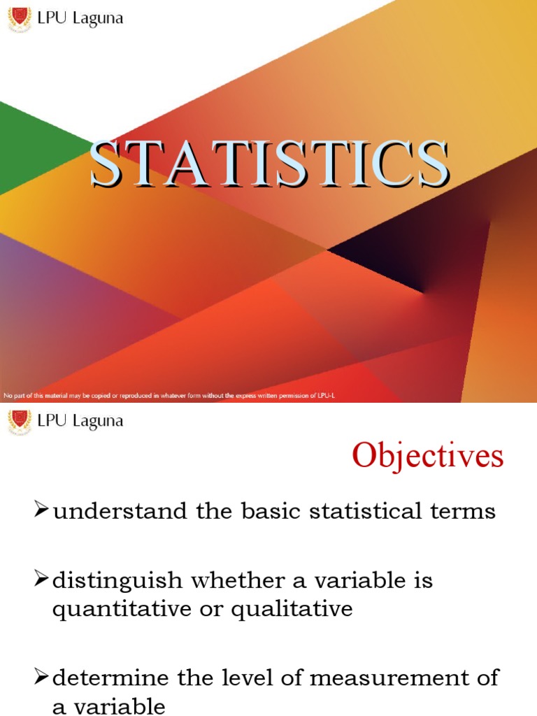1 Statistics | PDF