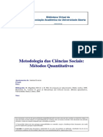 41039 - Metodologia Das Ciências Sociais Métodos Quantitativos - António Evaristo