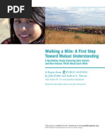 Walking A Mile: A First Step Toward Mutual Understanding