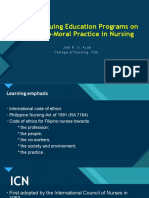 CPE On Ethico-Moral Practice in Nursing