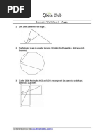 Geometry Worksheet 1 - Angles