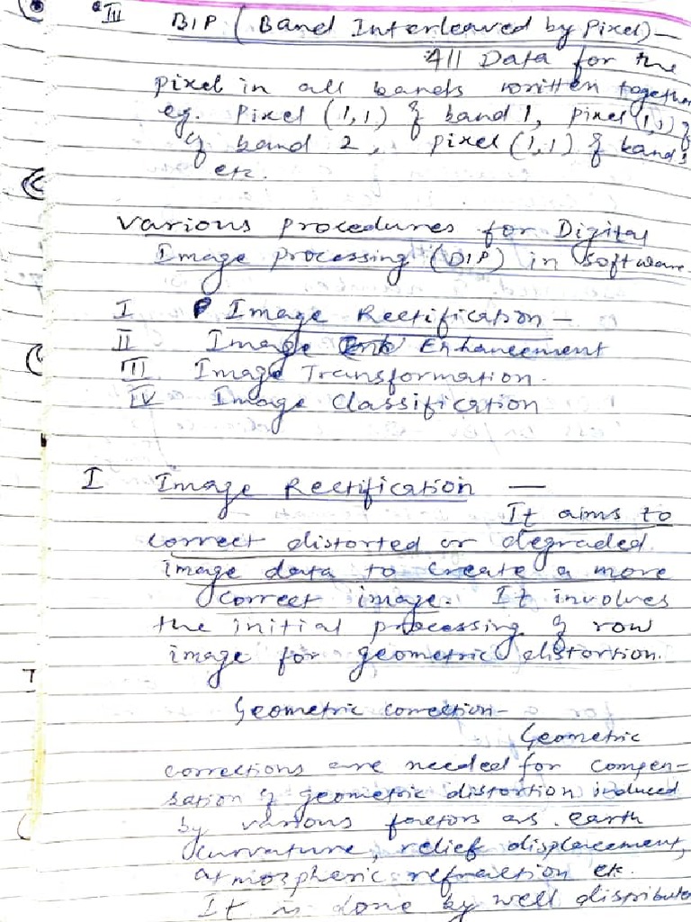 Handwritten Remote Sensing Notes | PDF