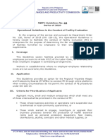 NWPC Guidelines No. 04 Series of 2020 Re Operational Guidelines in The Conduct of Facility Evaluation
