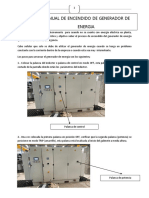 Manual de encendido generador energía menos de