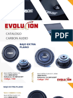 Catálogo de parlantes y radios de la serie Carbon Audio