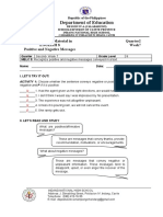 Department of Education: Supplementary Material in English 8 Positive and Negative Messages Quarter2 Week7