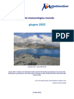 Analisi Meteorologica Giugno 2022 in Trentino