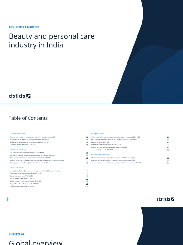 Beauty and Personal Care Industry in India Industries & Markets PDF