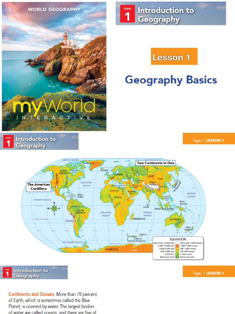 Myworld-Topic 1-Lesson 1 | PDF | Map | Geography